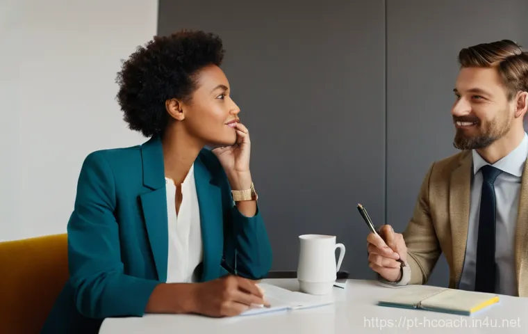 건강코칭의 윤리적 가이드라인 - **Prompt for "Trust and Confidentiality":**
    "A health coach and a coachee engaged in a deeply co...