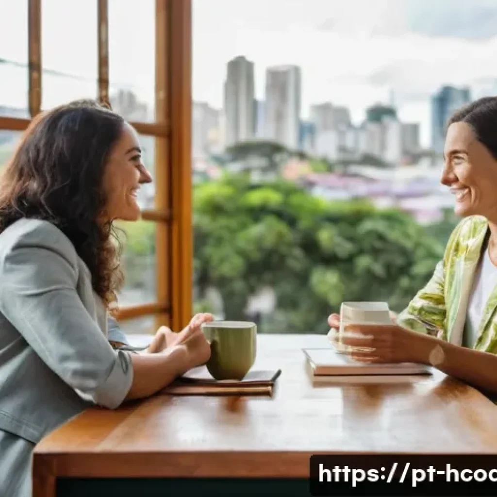 건강코칭 클라이언트 초기 상담 요령 - **Prompt:** A compassionate female health coach in her late 30s, dressed in a stylish yet comfortabl...